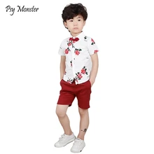 Комплект одежды для мальчиков Одежда для маленьких Для детей, на лето Школьный костюм в джентльменском стиле рубашка с длинным рукавом шорты с галстуком-бабочкой для маленьких мальчиков официальная одежда для свадьбы, дня рождения костюм F138