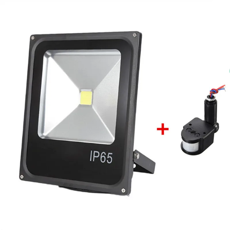 500W HALOGEN FLOODLIGHT SECURITY LIGHT WITH MOTION PIR SENSOR WITH BULB