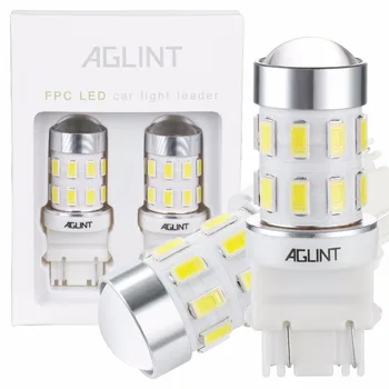 

AGLINT 2PCS T25 3157 P27/7W LED Car Bulbs 5730 SMD 24SMD Super Bright White Car Rear Brake Lights Turn Signal Tail Lamps 12V 24V