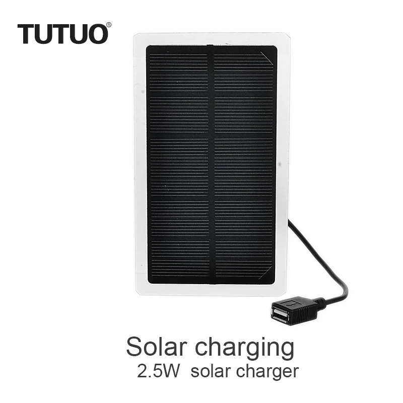 

TUTUO Portable High Efficency 2.5W Solar Powered Battery Panel Board for Cellphone 5V Device