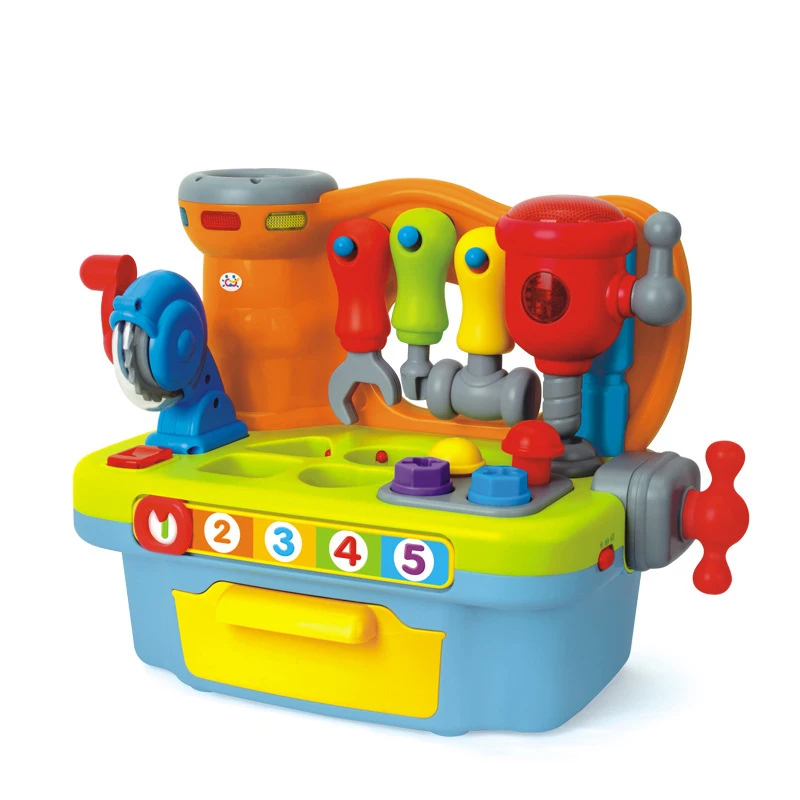 Ребенка раннего обучения Развивающие Puzzle игрушки, ящик для инструментов многофункциональный моделирование Рабочий стол техническое