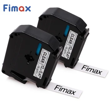 

Fimax 2 Pcs Compatible for Brother P-Touch M TapeMK-131, M-K-131, M131 12mm Black on Clear Plastic Brother P-Touch Label Printer