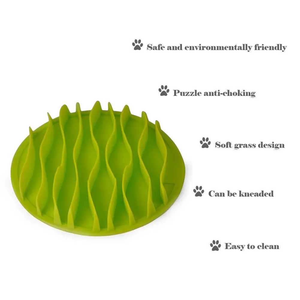 Собачья миска для еды, анти-удушье, медленная кормушка для собак, TPR пластиковая здоровая глоточная еда, забавная головоломка, волнистые линии, миска