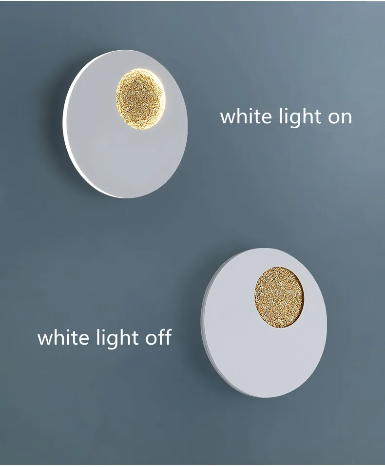 Художественный светодиодный настенный светильник с изображением рассеянной Луны, фоновые светильники для гостиной, спальни, отеля, декоративные светильники для лестниц - Цвет абажура: White-led 13w