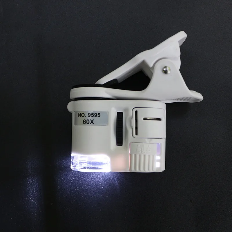 

1Pcs Universal Clip Type Mobile Phone Microscope Magnifier Micro Lens 60X Optical Zoom Telescope Camera Lens