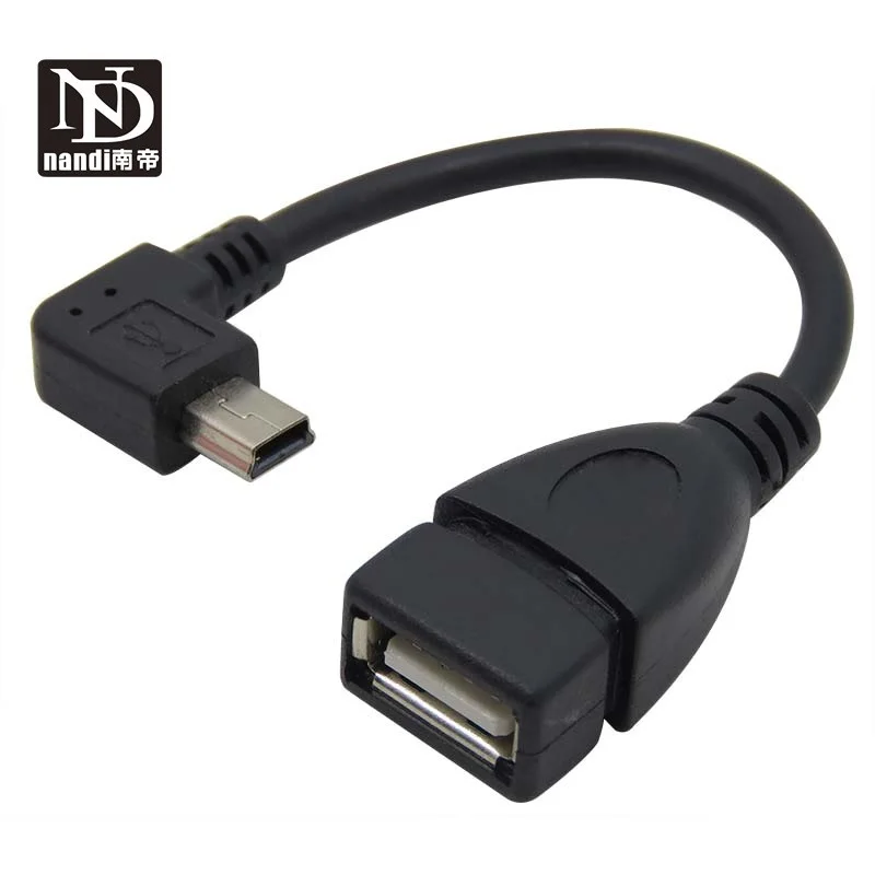 Мини USB к otg адаптер 5Pin A/F OTG Хост кабель 90 градусов угловой для HTC Samsung Moto кабель|usb to