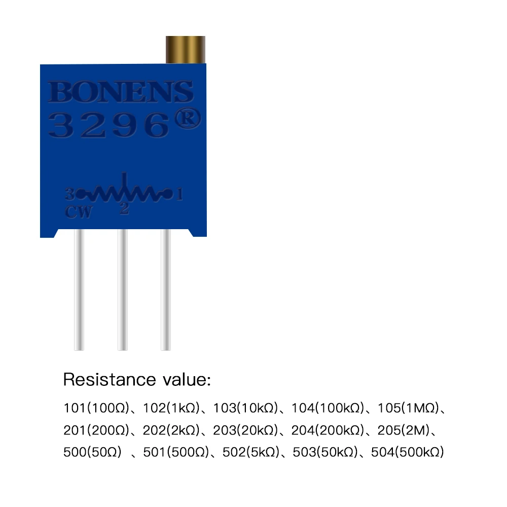 

15 values of 3296W Potentiometers Kit 3296W MultiTurn Trimming High Precision Potentiometer 3296W Variable Resistors