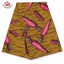 Анкара африканская полиэфирная восковая ткань с принтами новая BintarealWax Высококачественная 6 ярдов африканская ткань для вечерние платья FP6144