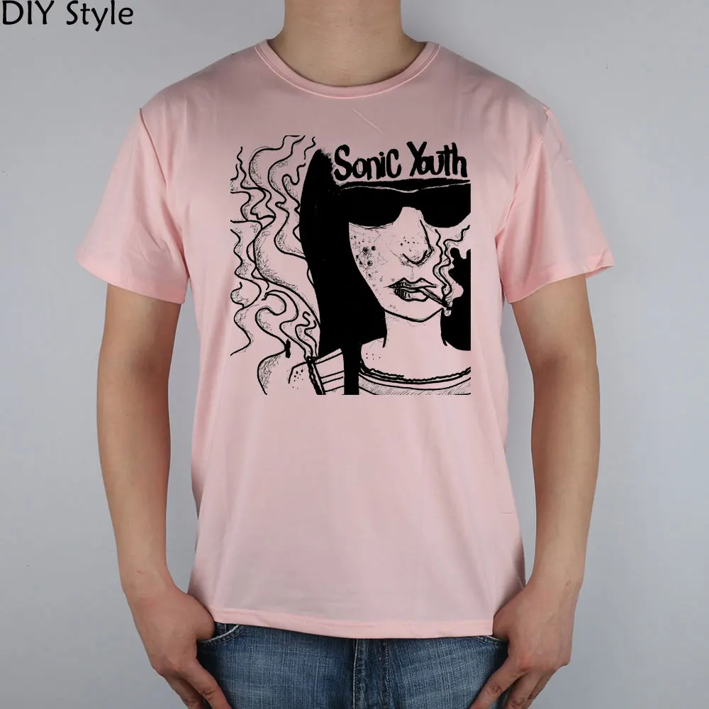 Sonic Youth футболка Топ лайкра хлопок мужская новый дизайн высокое качество|designer mens t