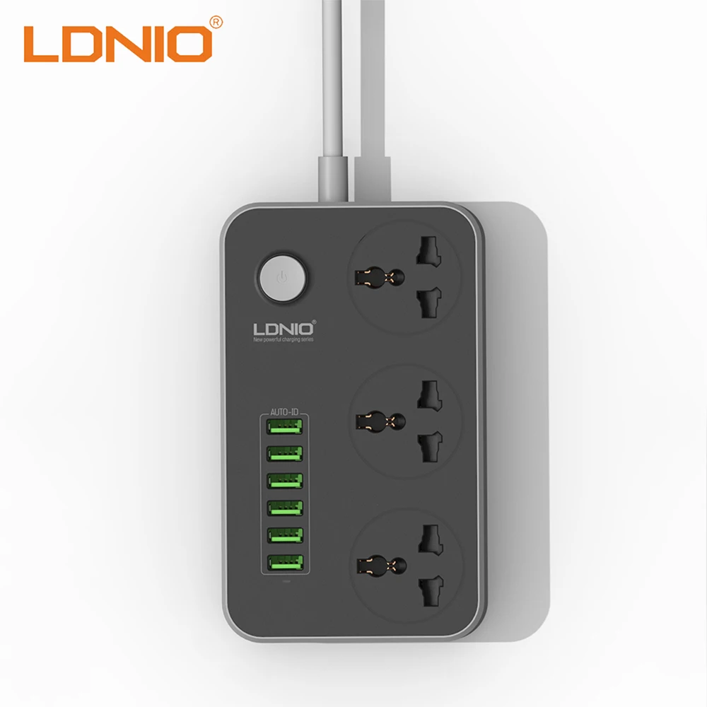 LDNIO 6 USB ميناء شاحن لسطح المكتب للهاتف المحمول 5 V/3.4A 3 منافذ المقبس محول الشحن قطاع الطاقة مع الاتحاد الأوروبي مقبس من الولايات المتحدة والمملك...