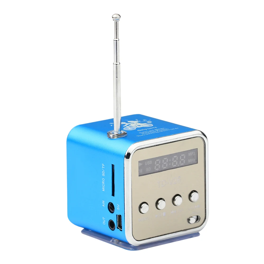 Портативный мини динамик TD V26 Micro SD TF s музыкальный плеер MP3 FM радио USB стерео ПК для