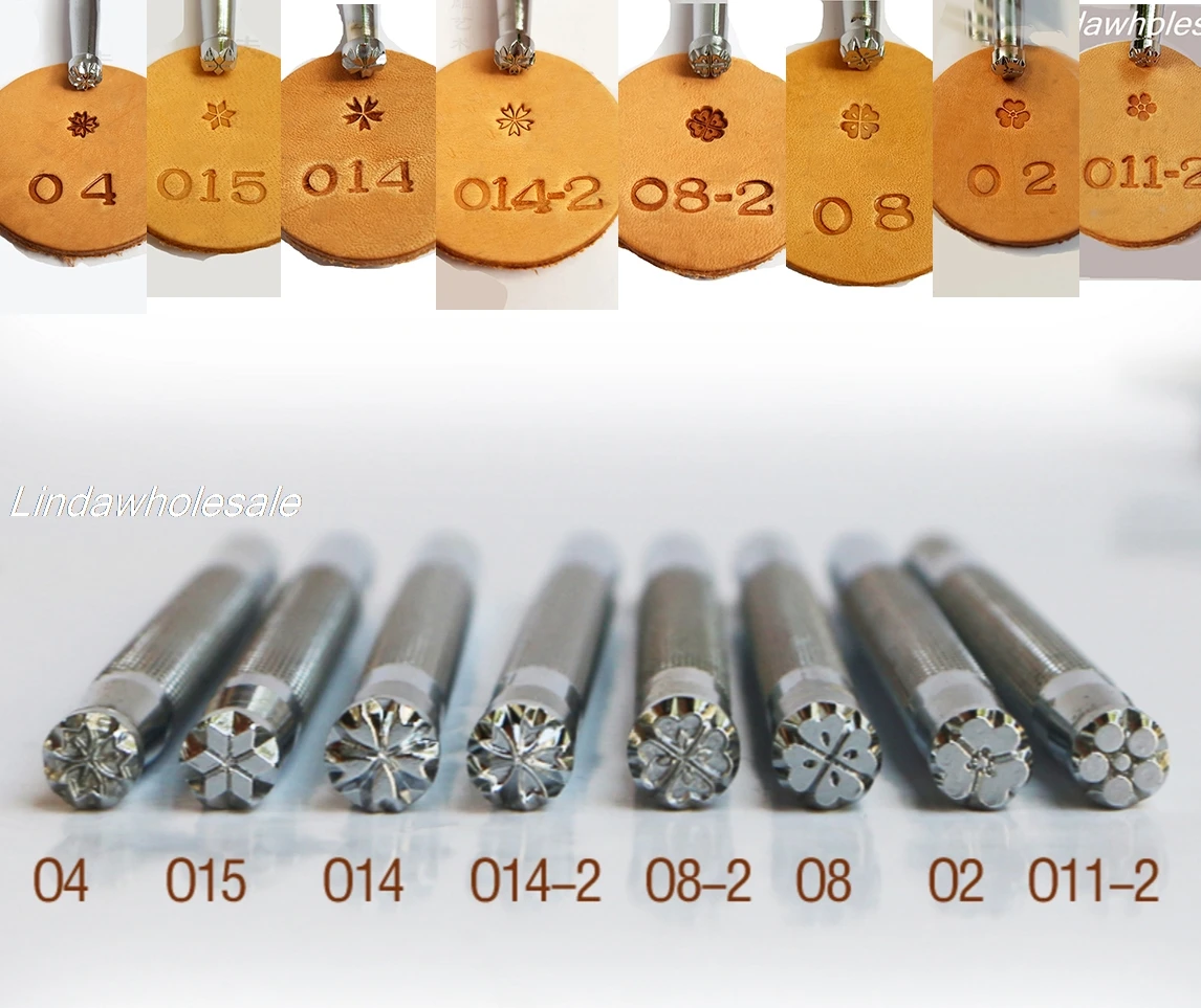 Инструменты для резьбы по коже печати O2/O4/O8/ O8-2/O12/O14/O11-2/O15 кожаные инструменты