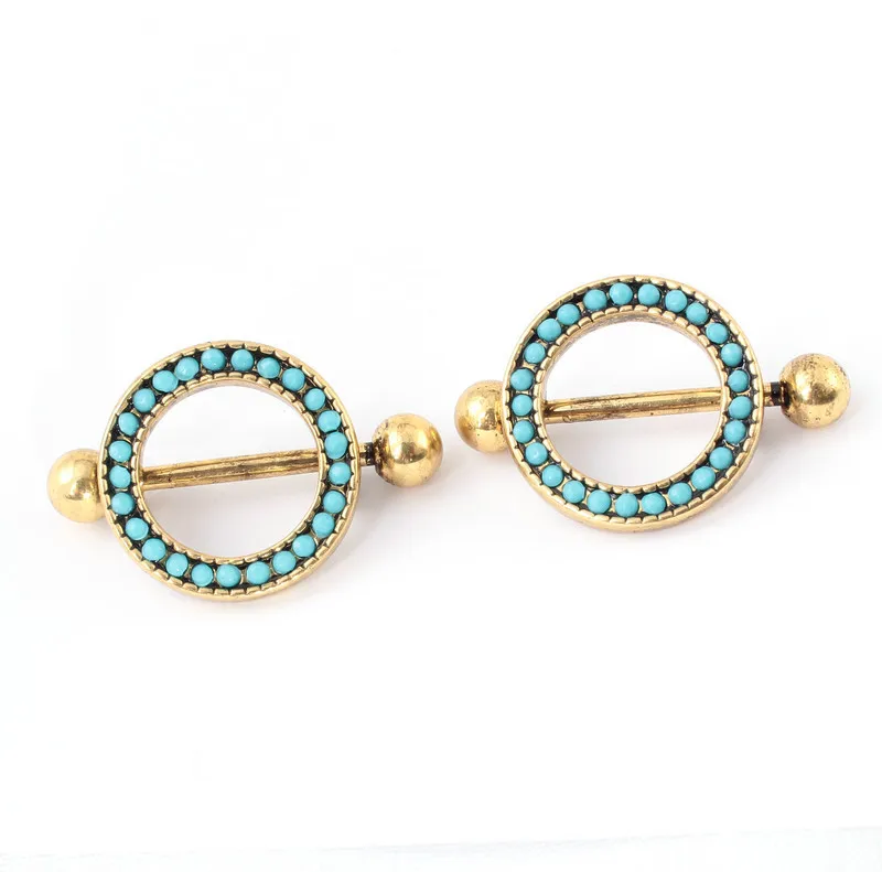 1Pair Lady Jewelry 316L Surgical Steel Nipple Jewelry Trendy Round