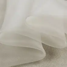 Чистый шелк органза ткань 5 момме 21gsm 5" 140 см натуральный белый натуральный для свадебного платья или DIY ручной работы