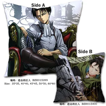 

Anime Attack on Titan Decorative Pillows Customized Designs Character Printed Pillow Two-Sides Printed Cartoon Cushions 45x45CM