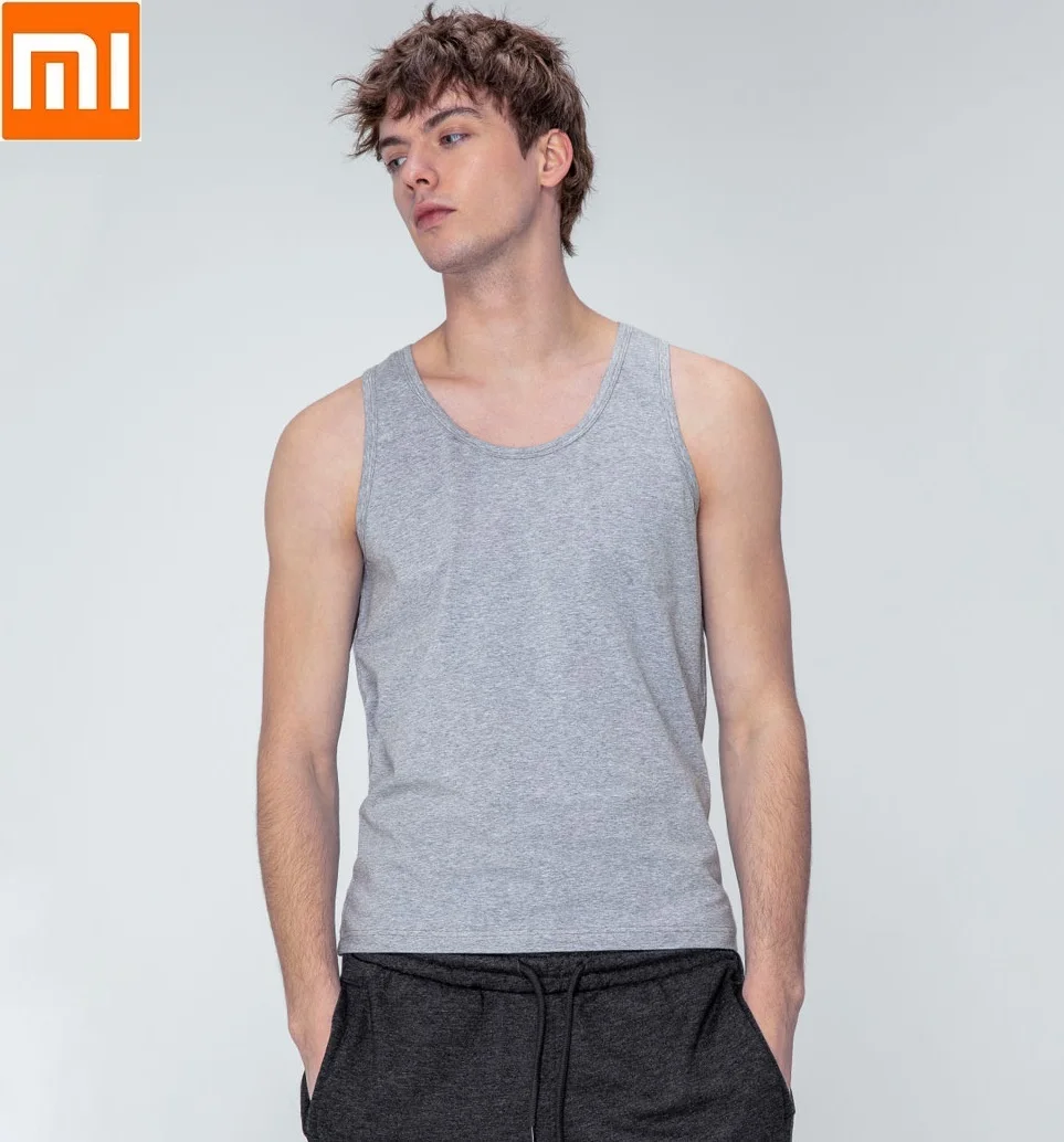 

2pcs/lot Xiaomi Youpin Cotton Smith Soft Bottoming Vest Soft Comfortable Sleeveless Vest for Men Indoor or Outdoor