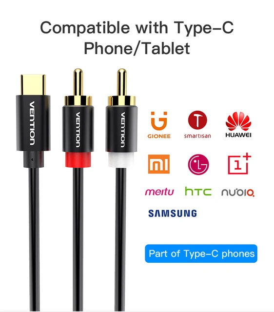 Cavo Audio 3 In 1 RCA - Da Lightning, USB-C E Jack 3.5mm A 2 RCA, Per Telefono, Tablet, Amplificatori - Foto 9