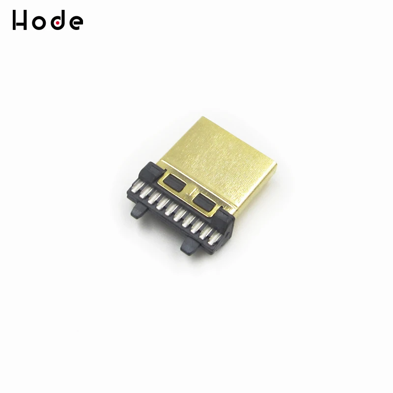 2 шт. HDMI мужской золотой пластины 19Pin штекер провода припоя DIY разъемы