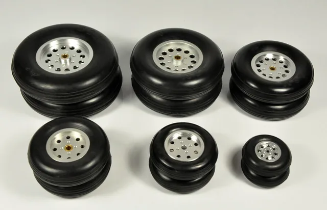 Best Price 1PCS Rubber Wheel With Aluminum Hub For RC Airplane Model And DIY Robot Tires 1.75"-4.5"