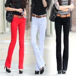 Новые Большие размеры эластичные джинсы леди микро-динамик длинные штаны повседневные облегающие Штаны (8 видов цветов опционально) TB7066