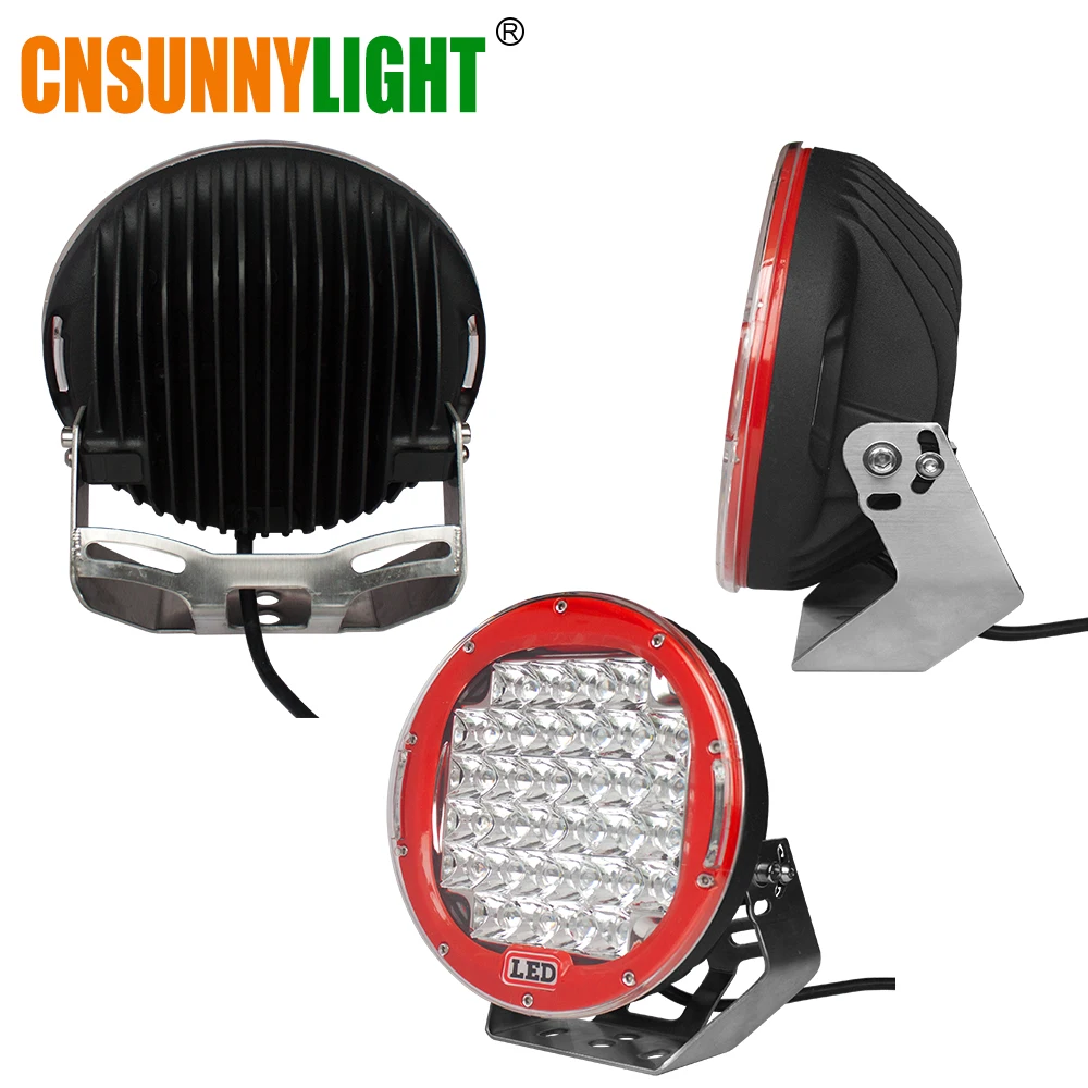CNSUNNYLIGHT 2pcs 9 Inch 96W LED Driving Work Light Super Bright Led Spotlight for 4X4 ATV UTV SUV 4wd Offroad Spot Lamp 12V 24V (1)