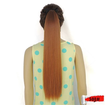 MWZ9055 2p Xi. rocks синтетический парик волосы конский хвост расширение прямой длина ленты и клип в хвост шиньон расширения - Цвет: #30