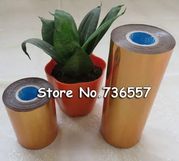 

Holographic foil plain laser golden color Rainbow light hot stamping on paper or plastic 16cm x 120m