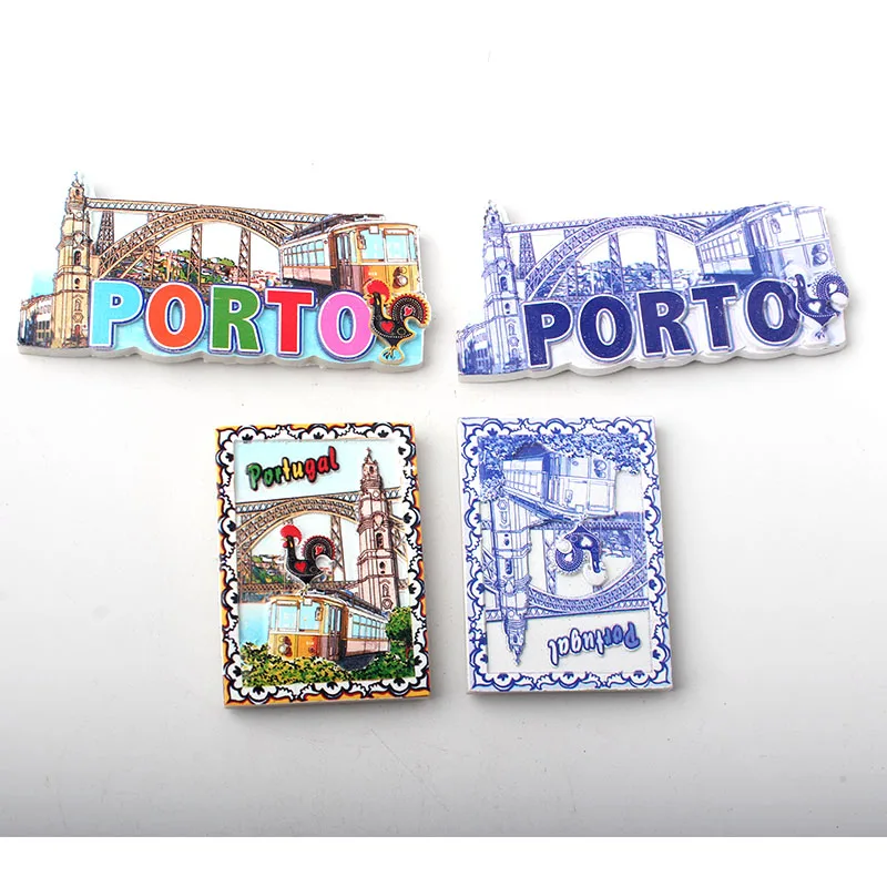

Porto Cock Bus Famous Bridge Resin 3D Fridge Magnets Tourism Souvenirs Refrigerator Magnetic Stickers Home Decortion
