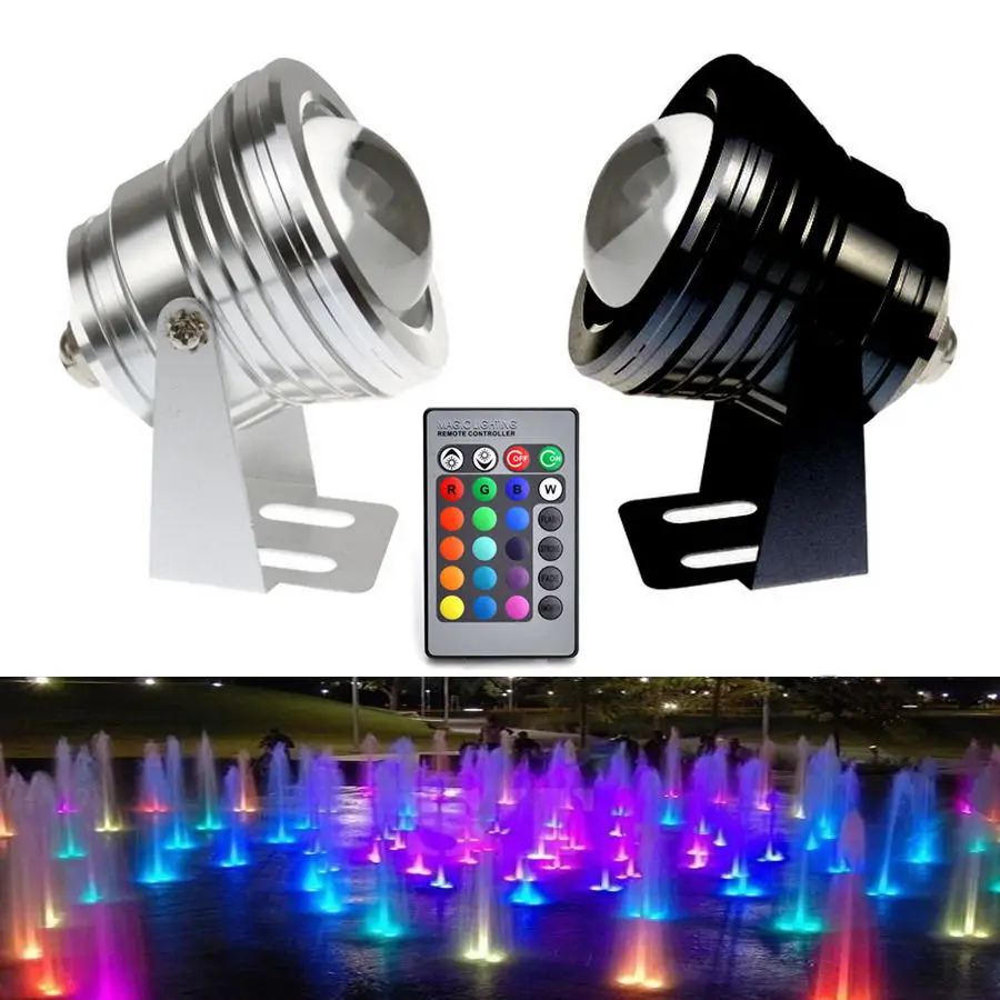 10 Вт 12 В RGB подводный свет фонтана 1000lm Бассейны Пруд Fish Tank аквариум светодиодные