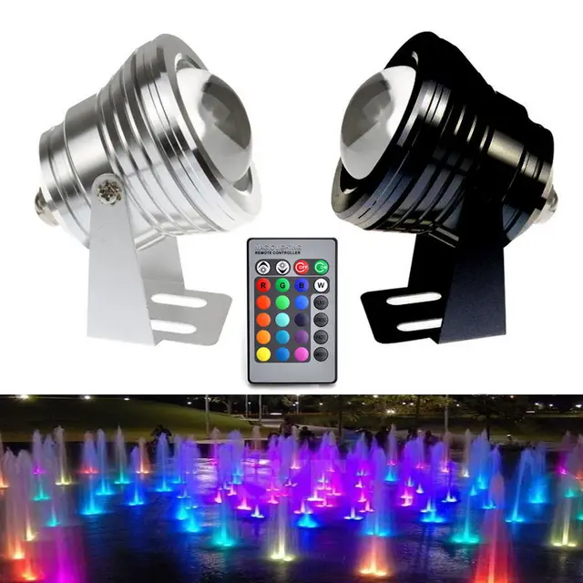 10W 12V RGB LED Underwater Fountain Light 1000LM Swimming Pool Pond