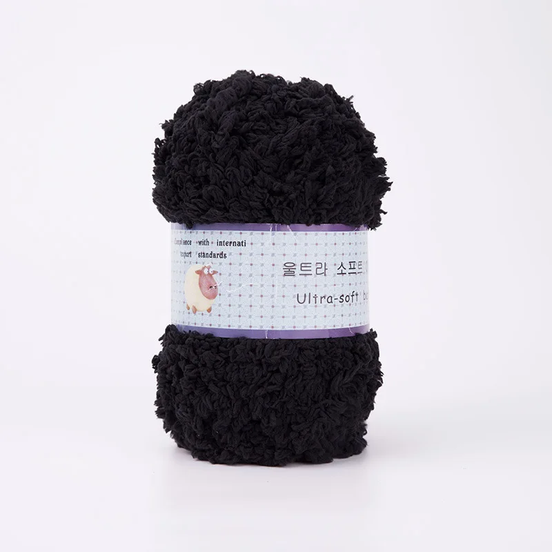 500 г/мяч ультра мягкая Коралловая флисовая пряжа для ручного вязания Детский шарф детский жилет свитер Для Взрослых Пальто вязанная пряжа швейная поставка - Цвет: Black