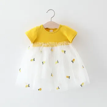 

Newborn Kids Baby Dresses Girl Embroidery Tulle Patchwork Tutu Princess Party Baby Dress robe princesse Sukienka Niemowleca