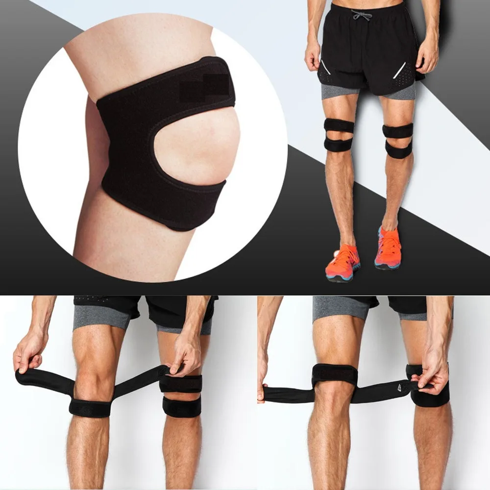 

Therapy Knee Support Brace Running Leg Guard Patella Sport Gym Outdoor Footful Padded Professional Sports Safet Belt Men Women