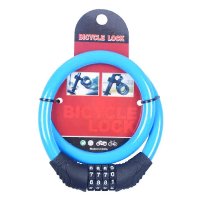 Cute Color Cycling Security 4 Digit Combination Bike Bicycle Cable Chain Lock
