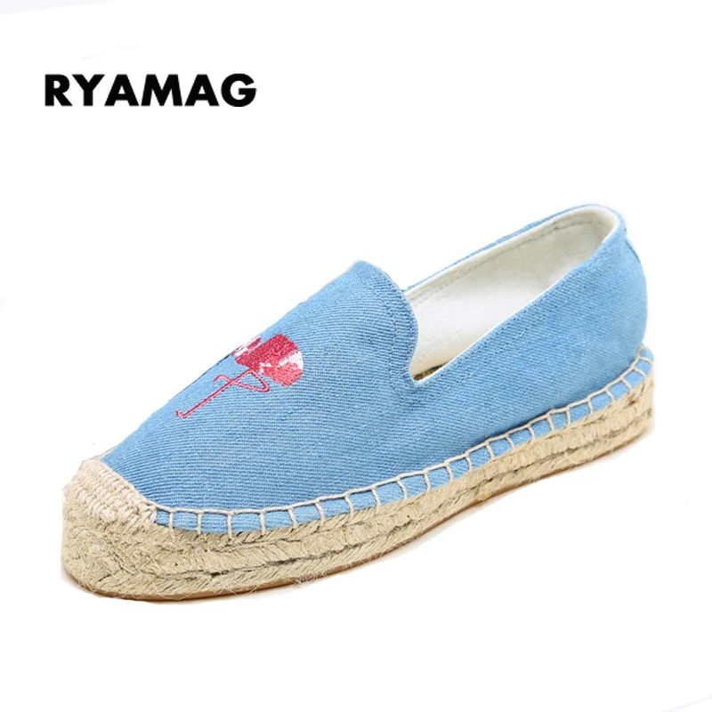 2017 Women's Esapdrilles blue flat Shoes Breathable Flax Hemp Canvas espadrilles Slip-on Cotton sewing shoes flamingo loafers 2017 Women's Esapdrilles blue flat Shoes Breathable Flax Hemp Canvas espadrilles Slip-on Cotton sewing shoes flamingo loafers