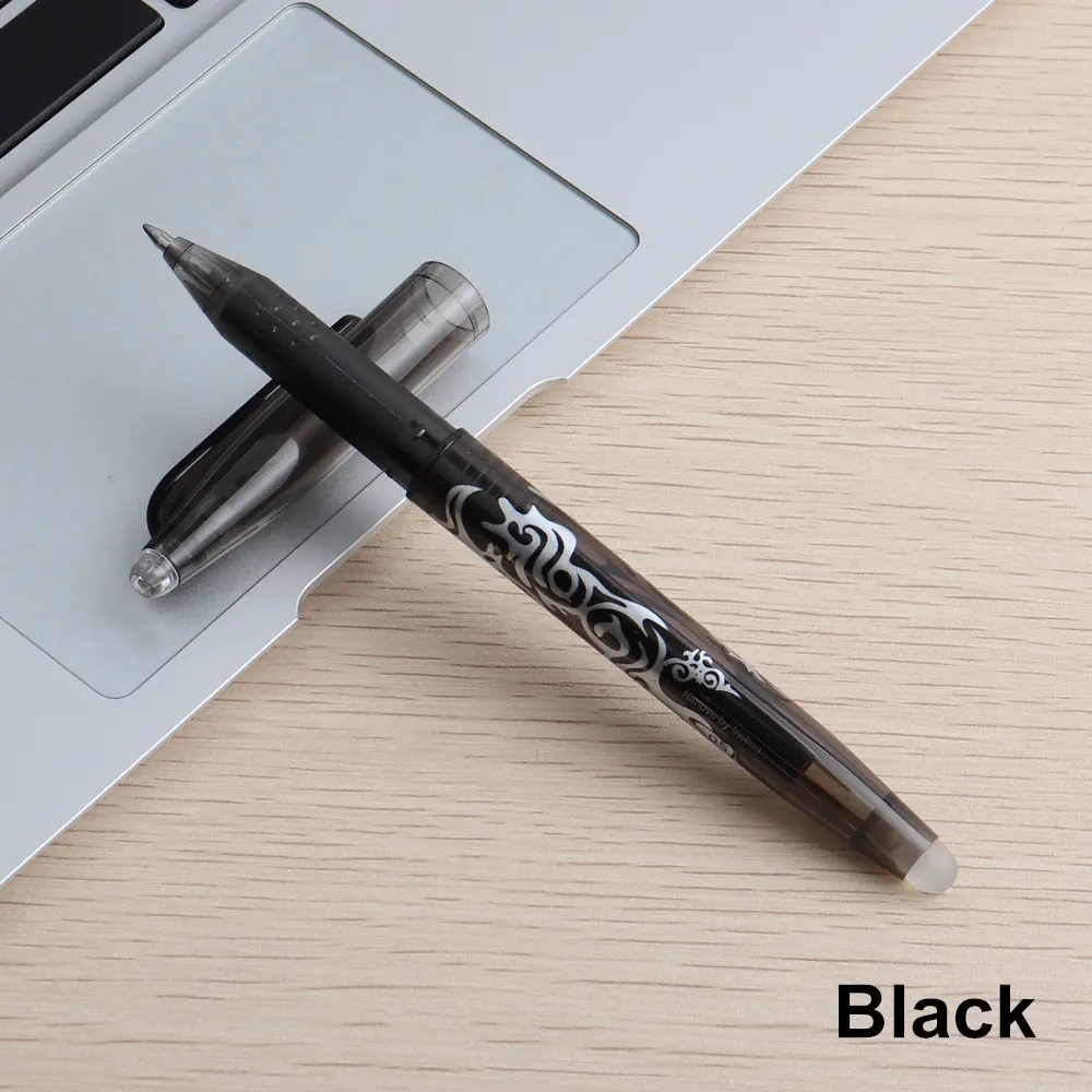 GENKKY 8 цветов на выбор 0,5 мм Kawaii пилот стираемую ручка волшебный гель ручка Школа Офис письменные принадлежности студент канцелярские - Цвет: 1PCS Black Pen