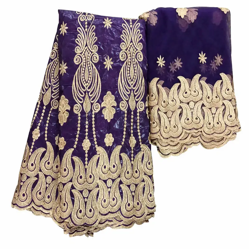 

WX!African Lace Fabric Bazin Riche Fabric 2019 New Design Embroidered Bazin Riche Getzner With Tulle Lace African Lace ! L32591
