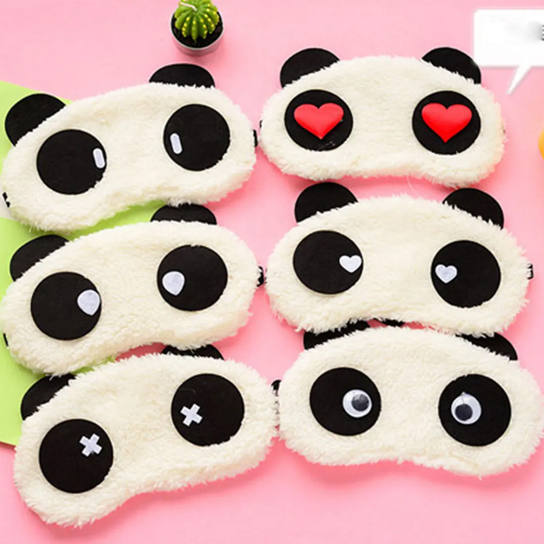 White Panda Eye Mask Eyeshade Shading Sleep Cotton Goggles Eye Mask