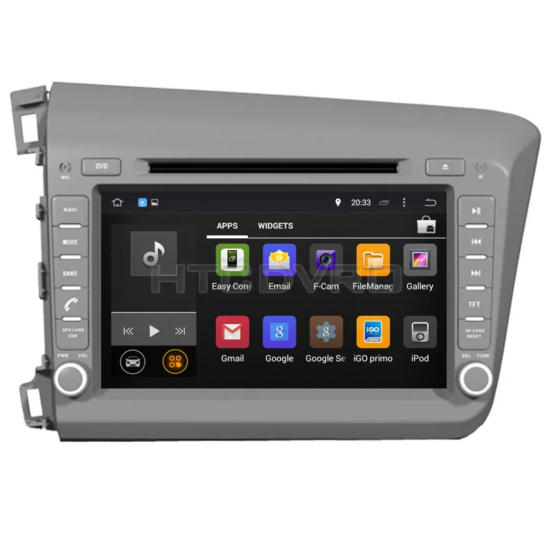 Sale YMODVHT 8inch 4G Octa Core Android 9.0 7.1 Car DVD Player for Honda Civic Right/Left driving 2012- RDS Radio Audio Video Stereo 2