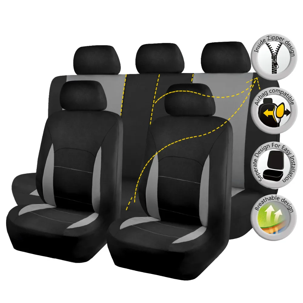 Koop Auto Stoelhoezen Set Universele Seat Protectors Interieur Accessoires Vier Kleur Seat Cover Auto Styling Voor Renault Logan Kia rio 4