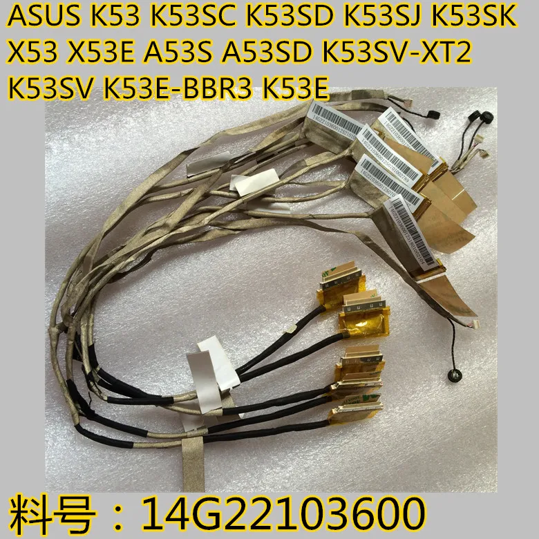 Computer Cables Original LCD LED for ASUS K53 K53E K53S K53SC K53SD K53SJ K53SK K53SM KLaptop Screen Display Cable 14G221036000 14G221036001 Cable Length: Other