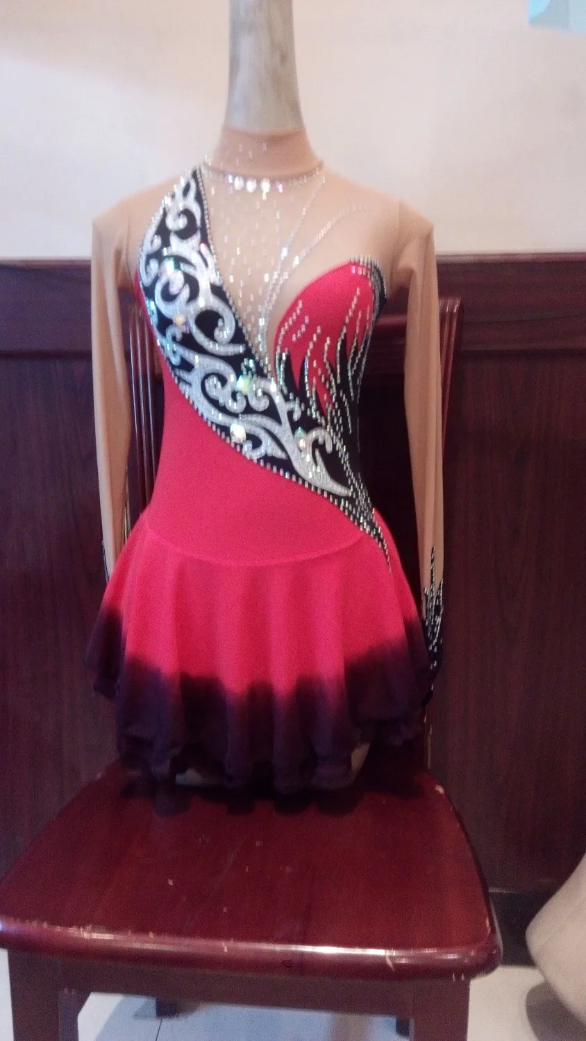 

Free shippingRedNEW FIGURE ICE SKATING BATON TWIRLING DRESS COSTUME ADULTSD459