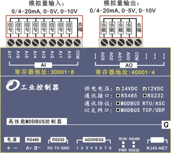 

8 channel analog input 4 analog output Ethernet module high speed Modbus TCP controller
