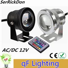 10 Вт rgb светодиодный подводный светильник dc12v IP67 Водонепроницаемый аквариум бассейн Точечный светильник из нержавеющей стали автомобильный светильник ing fish tank piscina