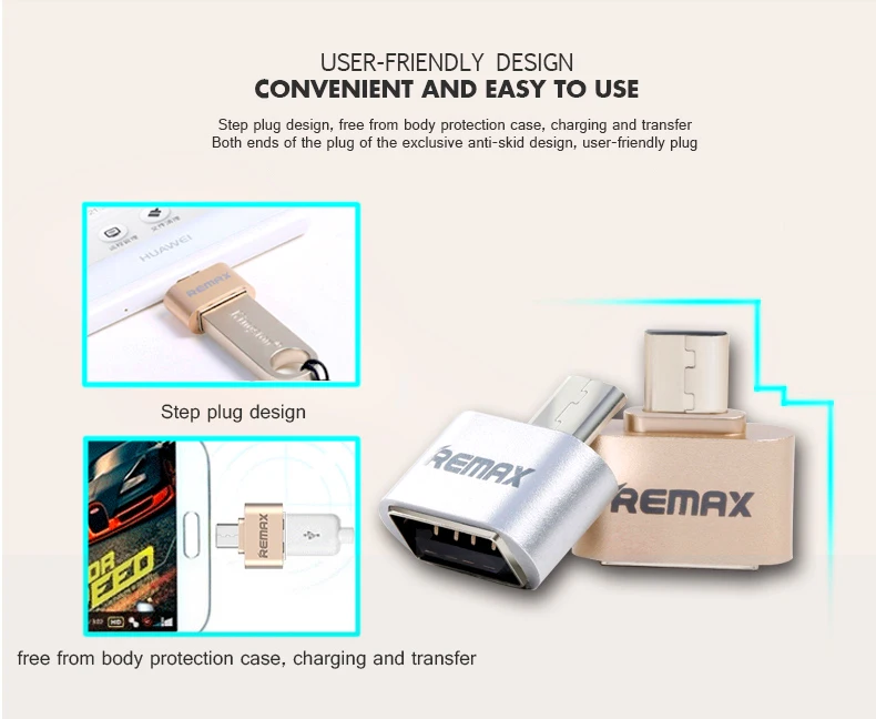 REMAX Micro USB OTG адаптер USB 2,0 к micro USB адаптер для передачи данных конвертер для флеш-накопителя быстрое зарядное устройство для samsung Xiaomi LG