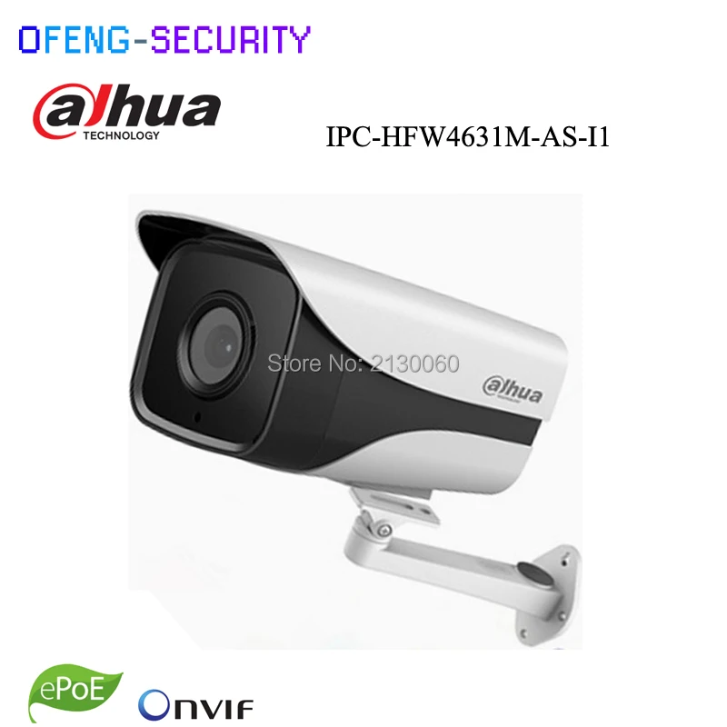 Dahua new IPC-HFW4631M-AS-I1 6MP ip camera built-in POE SD Card slot Audio Alarm interface IP67 IR50M outdoor cctv Camera dahua ipc hfw4631k as i6 6mp ip camera built in sd card slot audio alarm interface ip67 ir150m poe camera internet camera