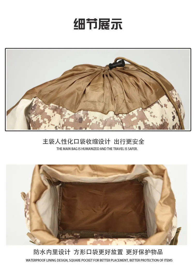 Molle военный тактический рюкзак для рыбалки, рюкзак для кемпинга, походов, охоты, альпинизма, камуфляжные сумки 600D