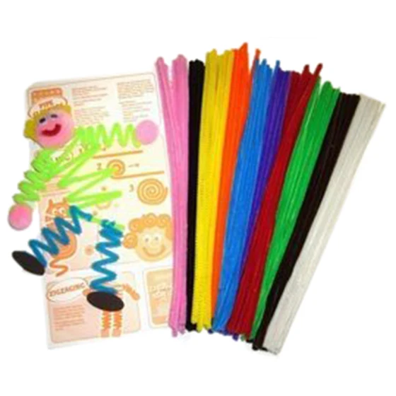 

100 Pcs 30cm Assorted coloured chenille pipe cleaners