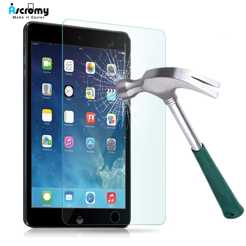

Ascromy Tempered Glass Screen Protector for Apple iPad Mini 4 1 2 3 Air Mini2 Mini3 Mini4 verre tremp Protection Screenprotector