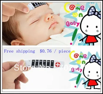 

Free Shipping 2017 Lovely Baby 10pcs/lot 2013 New Kids Forehead Baby Strip Thermometer Test Fever Body Temperature